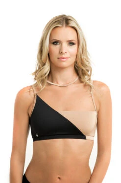 Poledancerka Movement Top - Black/Nude 01