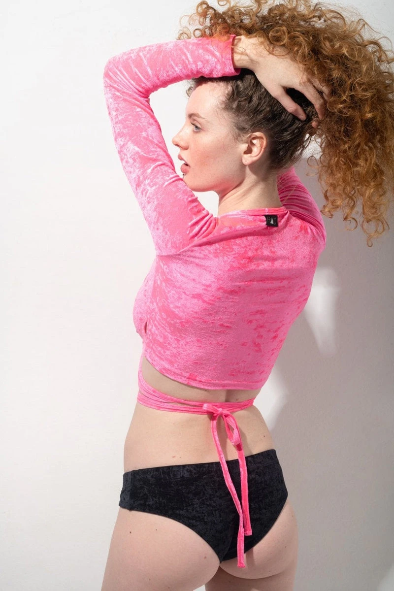 RAD Ballet Cardigan - Velvet Neon Pink - Image 2