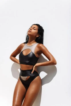 CXIX I Slay Sports Bra - Black/Mink