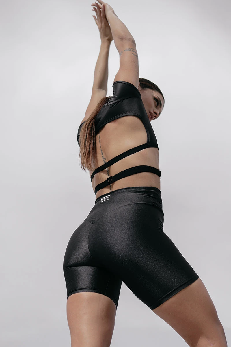 Paradise Chick Frankie Wrap Top - Black - Image 2