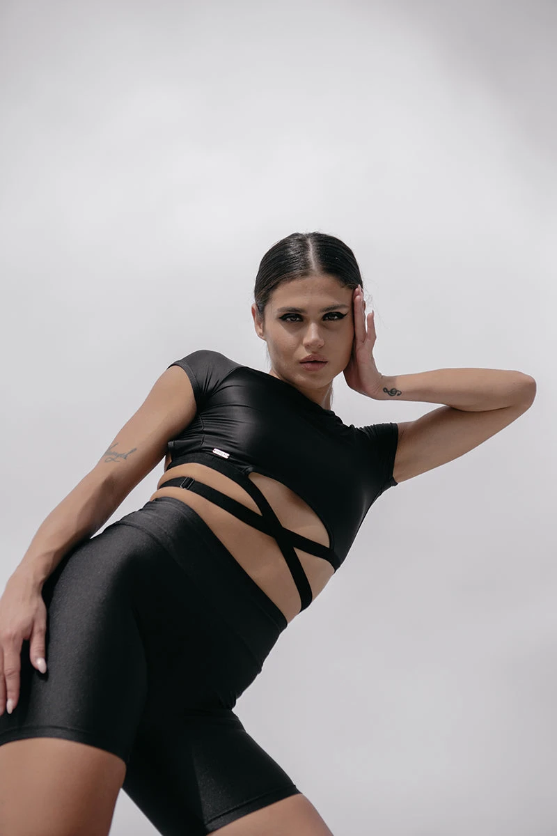 Paradise Chick Frankie Wrap Top - Black - Image 6