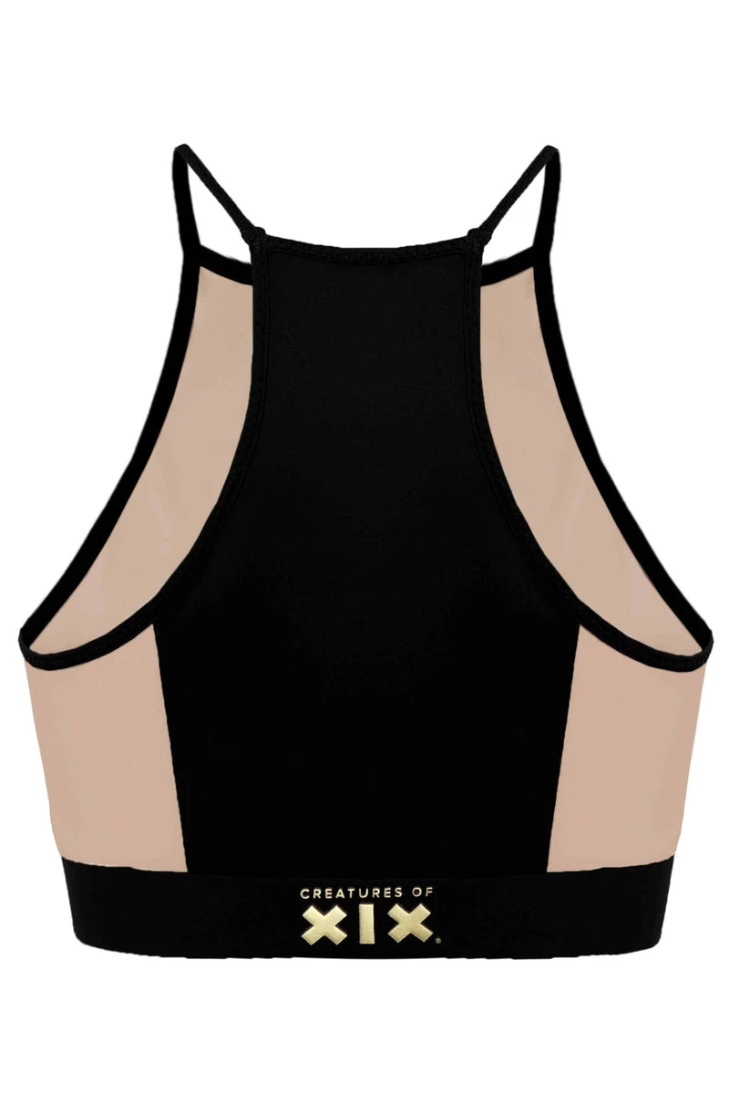 CXIX I S I S Halter Top - Black With Sand Mesh - Image 10