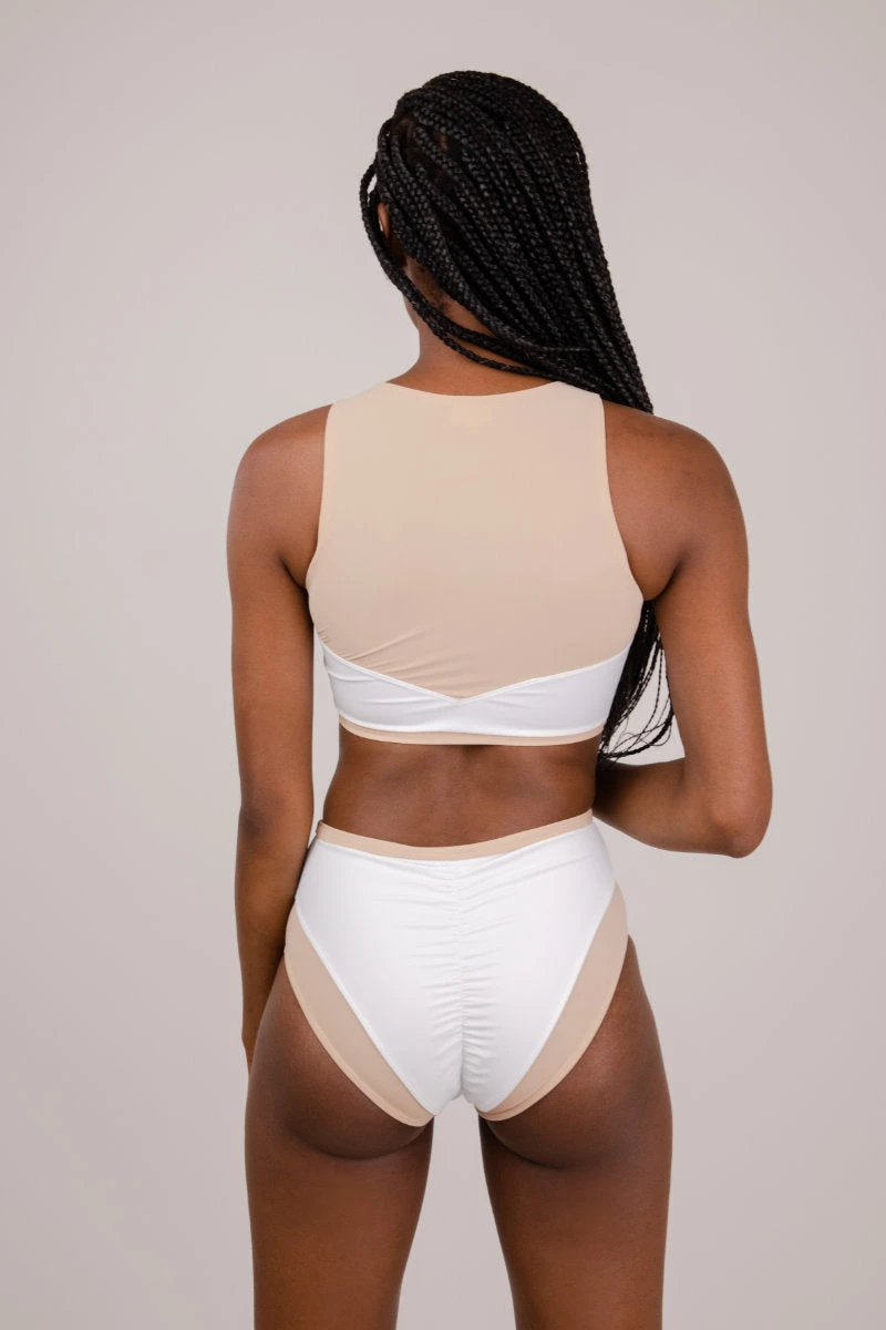 FANNA Shark Top - White/Beige - Image 2