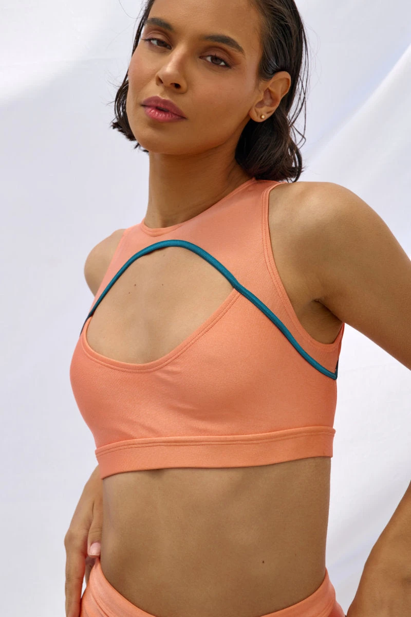 HotCakes Polewear Circe Top - Peach/Teal - Image 5